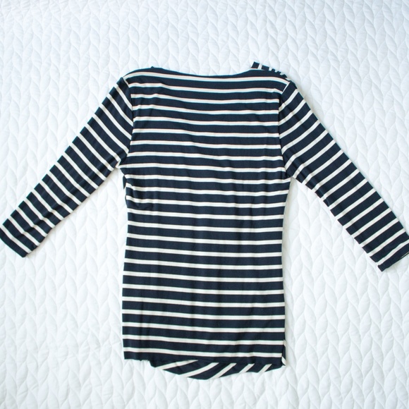 ✨Vince Camuto | Navy Striped 3/4 Sleeve Blouse - Picture 5 of 5